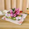 Attractive Flowers And Hummingbird Pop-up Card