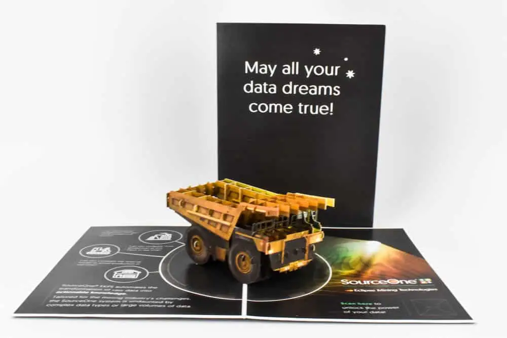 Large Mining Truck Pop-up Card