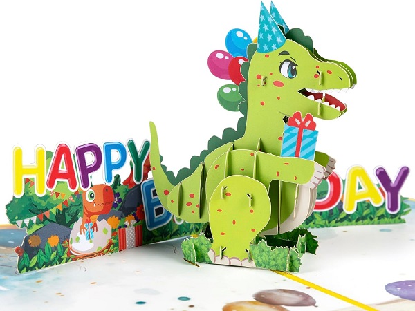 dinosaur pop-up birthday card