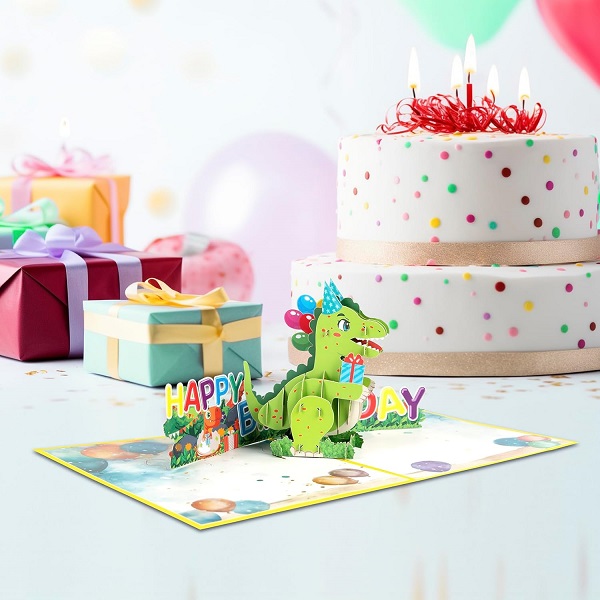 dinosaur pop-up birthday card