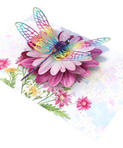 Dragonfly and Flower 3D Pop-Up Card