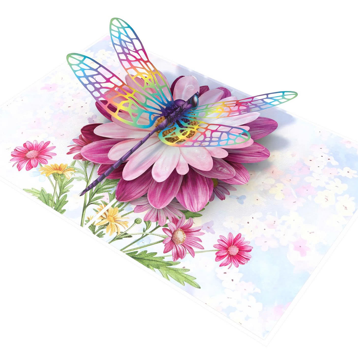 Dragonfly and Flower 3D Pop-Up Card Dragonfly and Flower 3D Pop-Up Card
