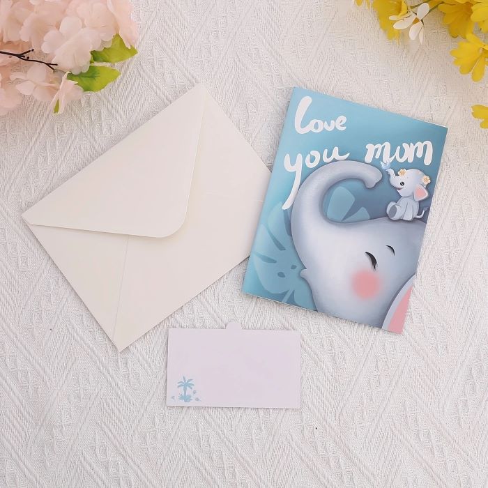 Elephant Mommy and Baby 3D Pop Up Card Elephant Mommy and Baby 3D Pop Up Card