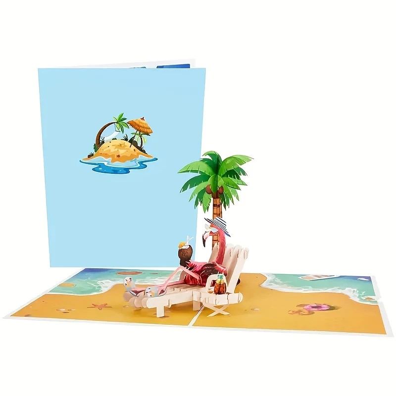 flamingo-beach-3d-pop-up-card