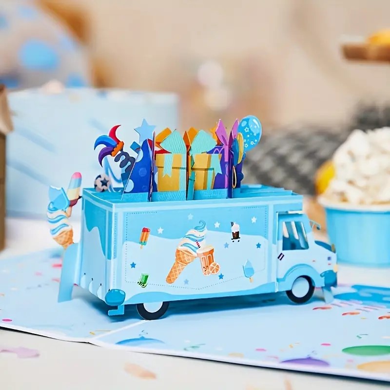 Ice Cream Truck Birthday Pop Up Card Ice Cream Truck Birthday Pop Up Card