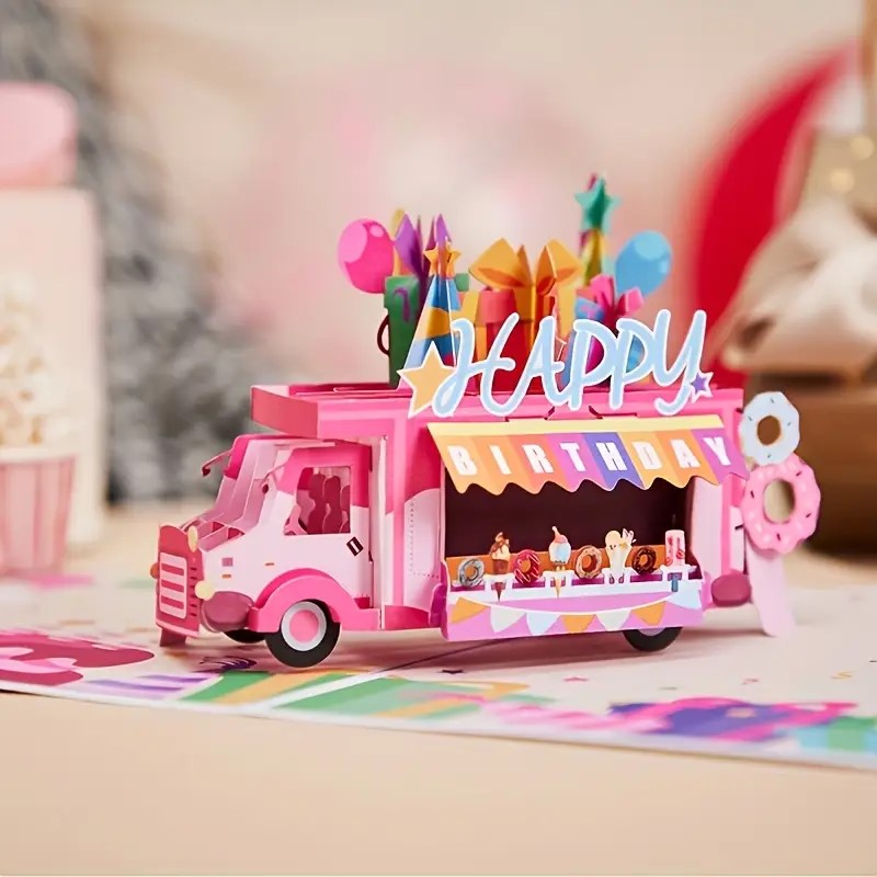 Ice Cream Truck Birthday Pop Up Card Ice Cream Truck Birthday Pop Up Card