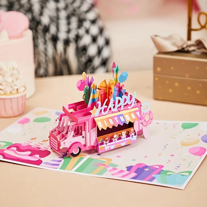 Ice Cream Truck Birthday Pop Up Card Ice Cream Truck Birthday Pop Up Card
