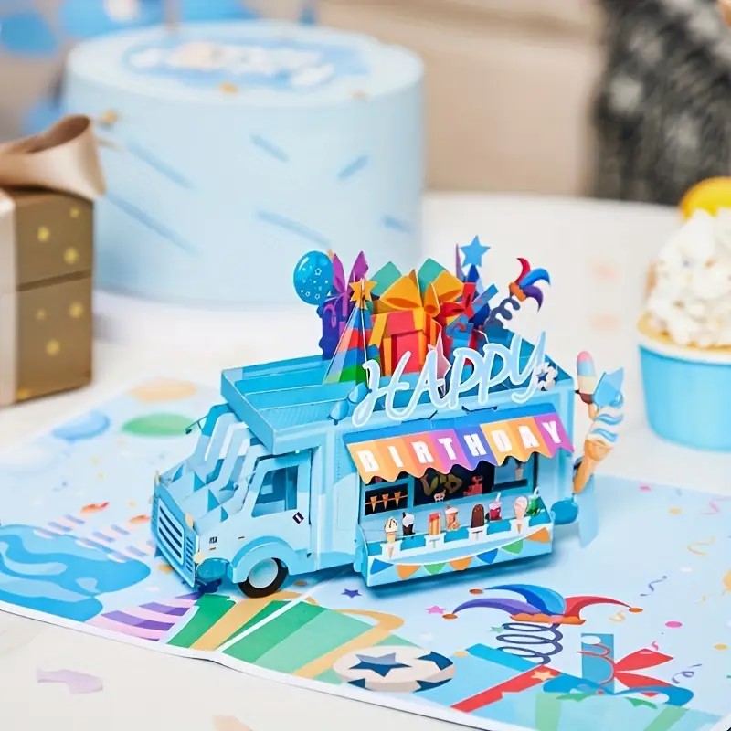 Ice Cream Truck Birthday Pop Up Card Ice Cream Truck Birthday Pop Up Card