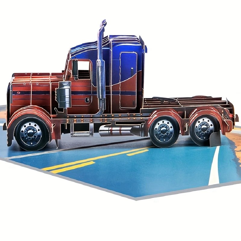 truck-enthusiasts-3d-pop-up-card Truck Enthusiasts 3D Pop-Up Card
