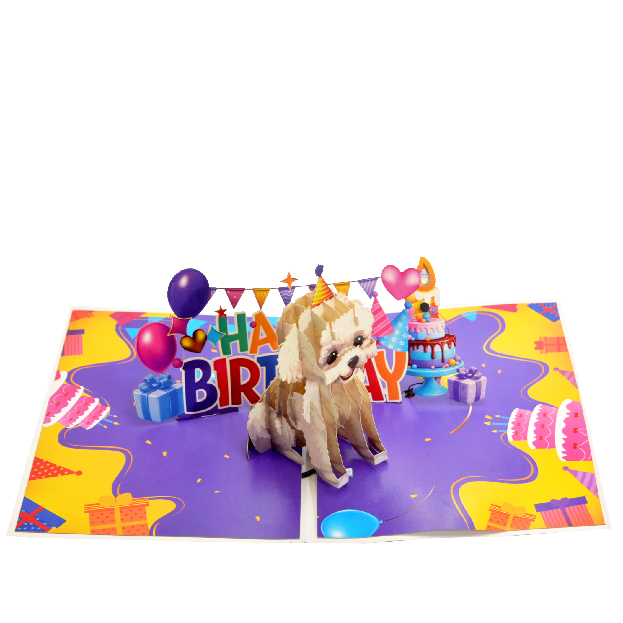 HPBD - CHO TRANG - PC Poodle Pop-Up Birthday Card: