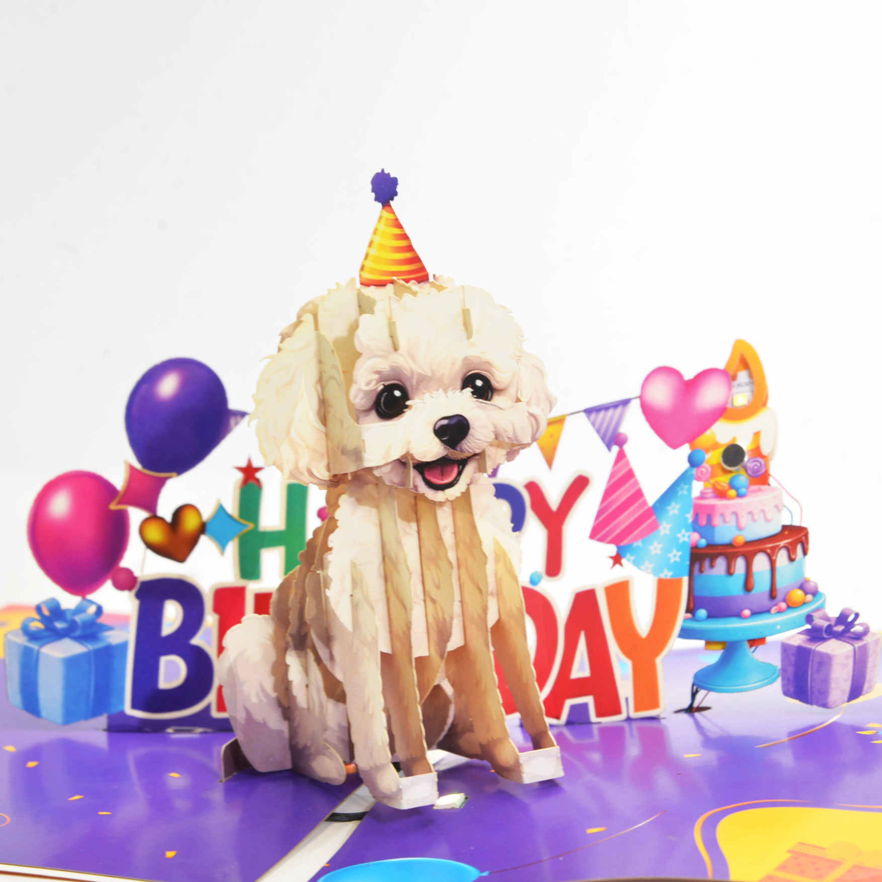 HPBD - CHO TRANG - cc Poodle Pop-Up Birthday Card:
