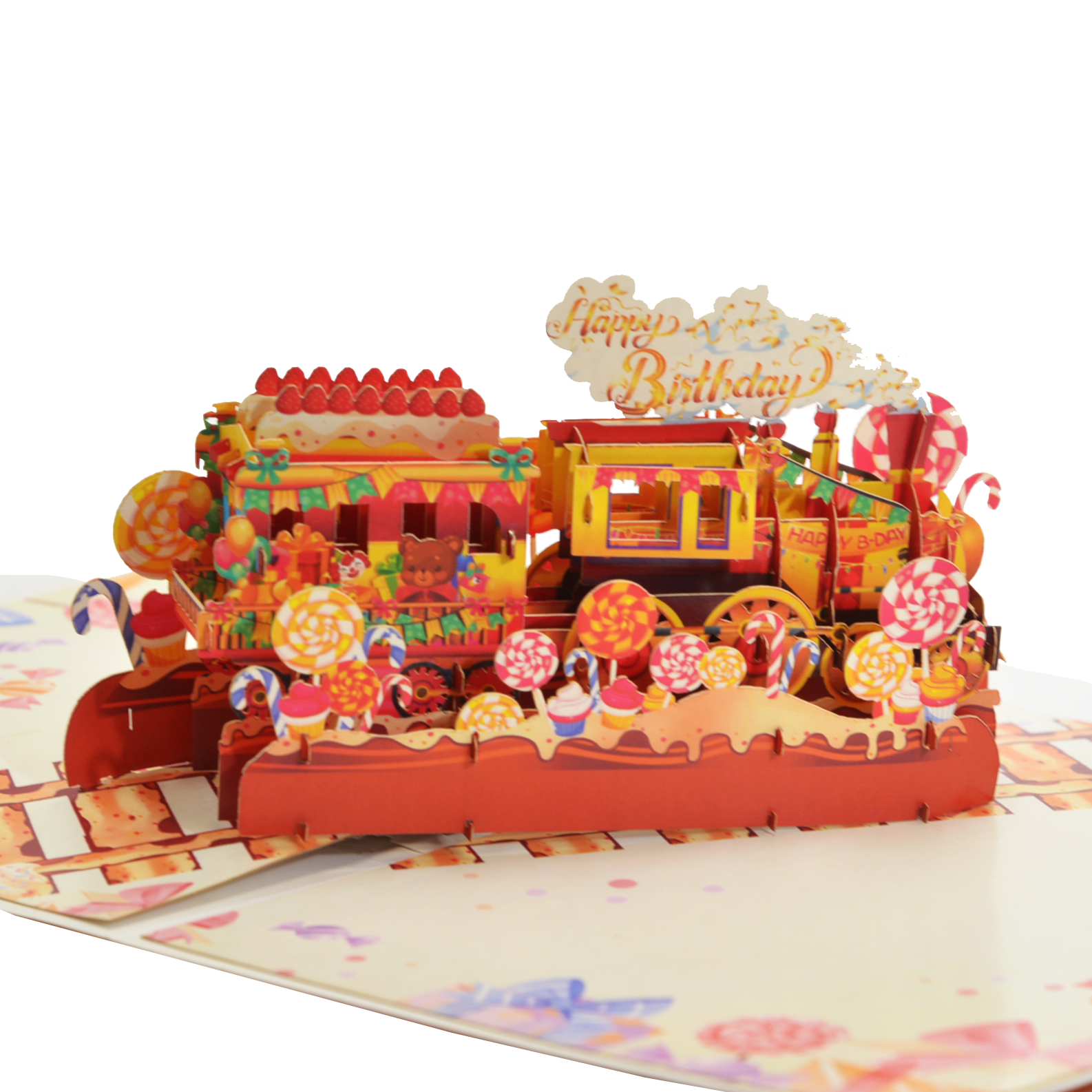 Train 3D Pop up Birthday Card Train 3D Pop up Birthday Card