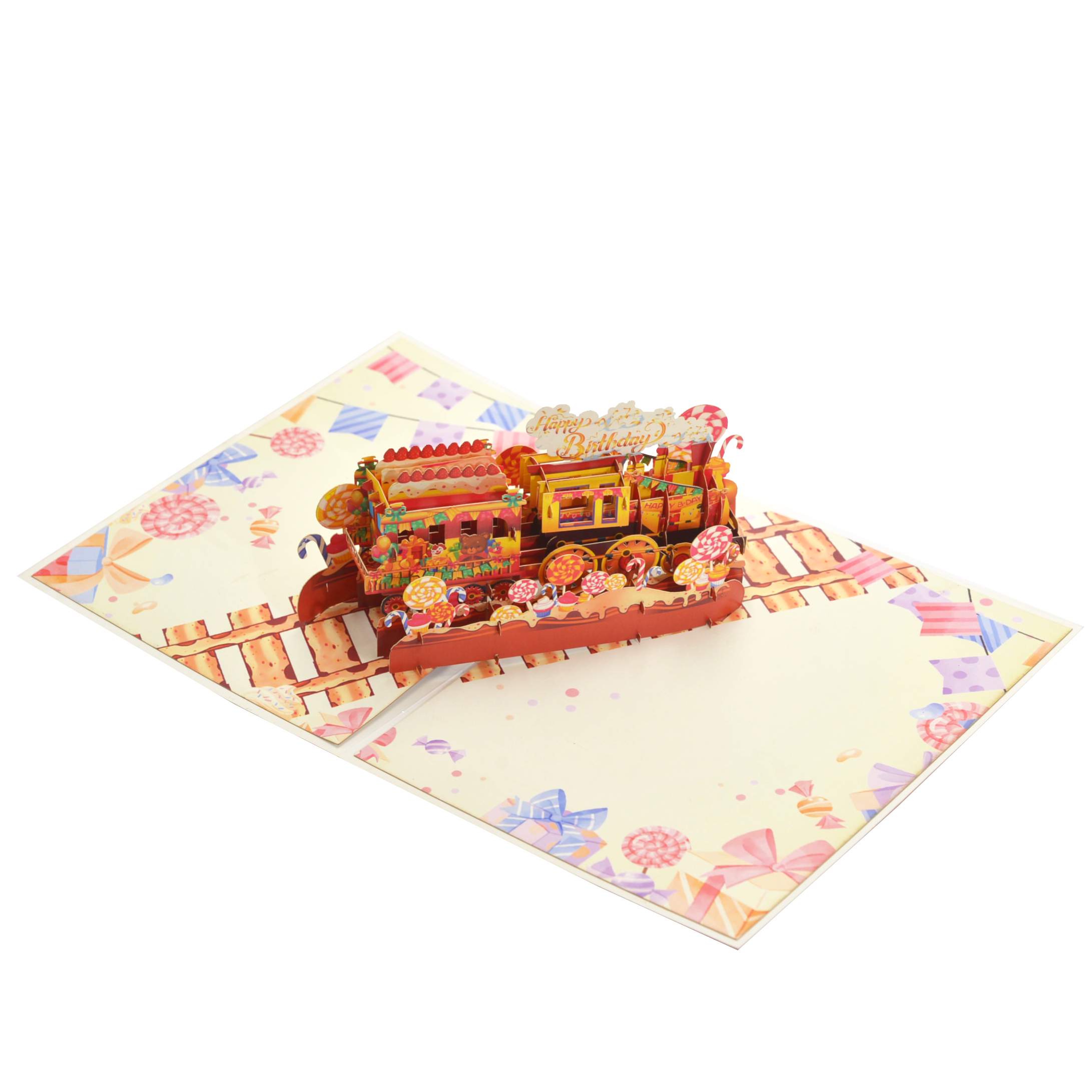 Train 3D Pop up Birthday Card Train 3D Pop up Birthday Card