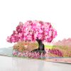 Pink Cherry Blossom Tree Pop Up Card