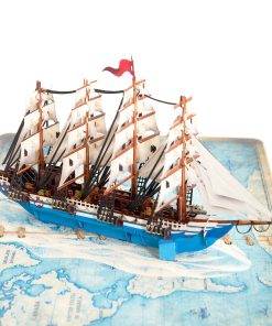 Old Sailboat Ship Pop Up Card