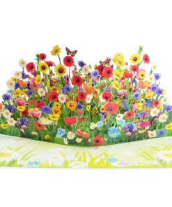 summer flower garden pop up card