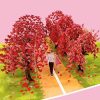 Romantic Heart Tree Scene pop up card