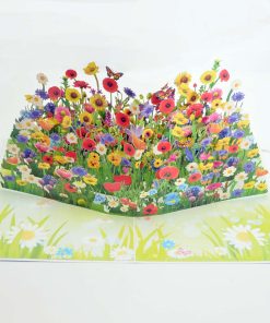summer flower garden pop up card