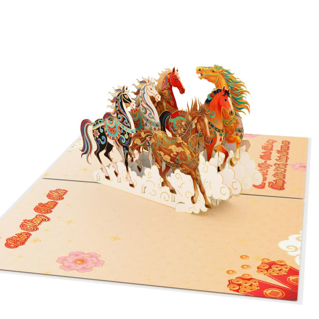 3D Pop-Up Horse Greeting Card 3D Pop-Up Horse Greeting Card