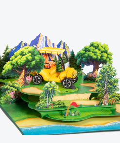 3D Pop-up Golf Cart Card