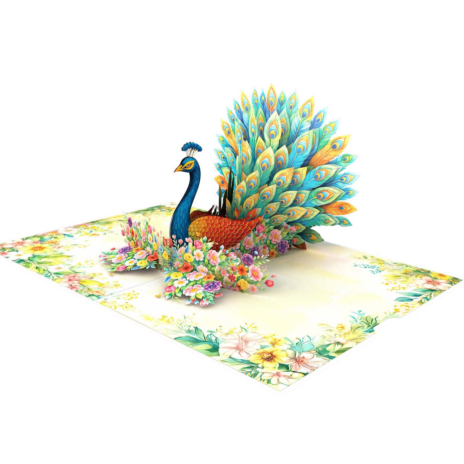 Colorful Peacock Pop Up Card Colorful Peacock Pop Up Card