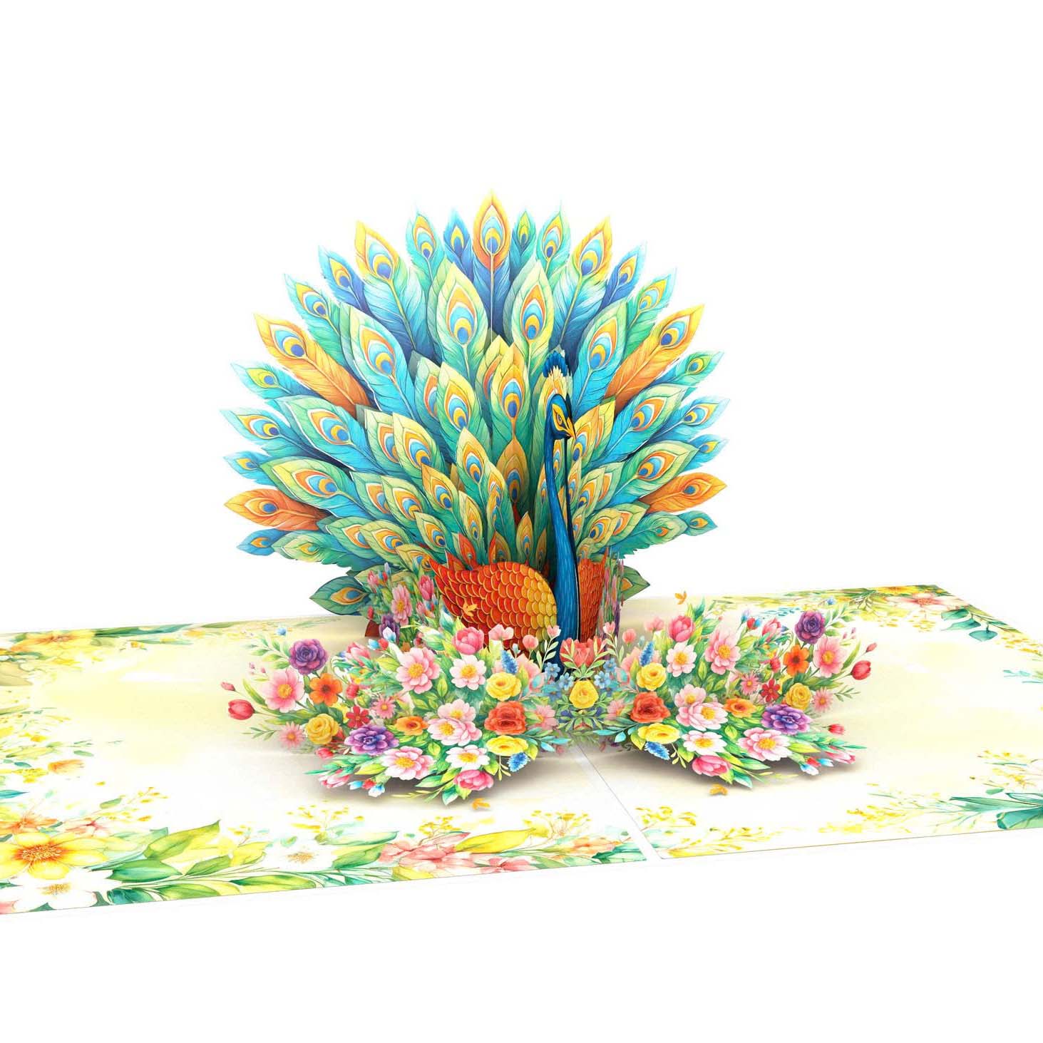 Colorful Peacock Pop Up Card Colorful Peacock Pop Up Card