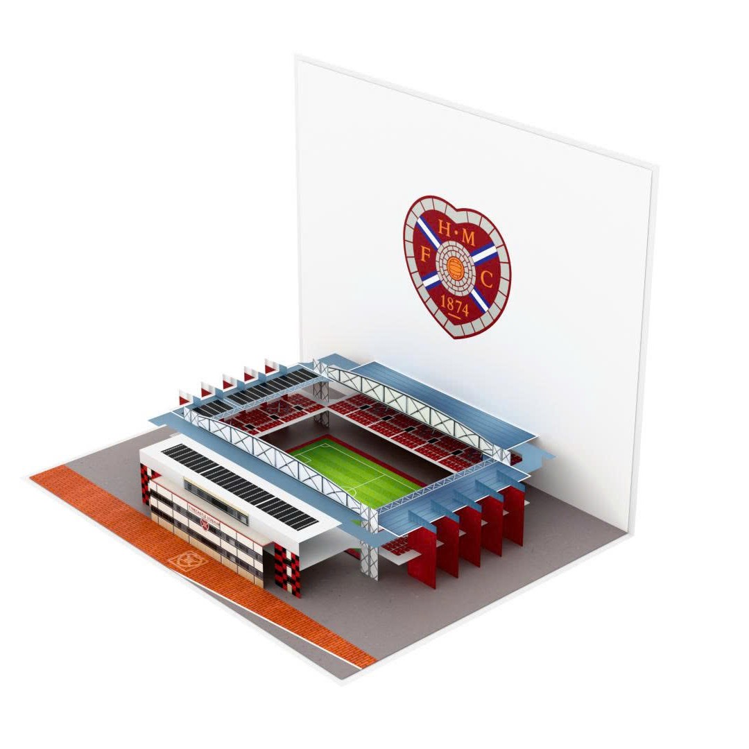 Tynecastle Park stadium pop up card Tynecastle Park stadium pop up card