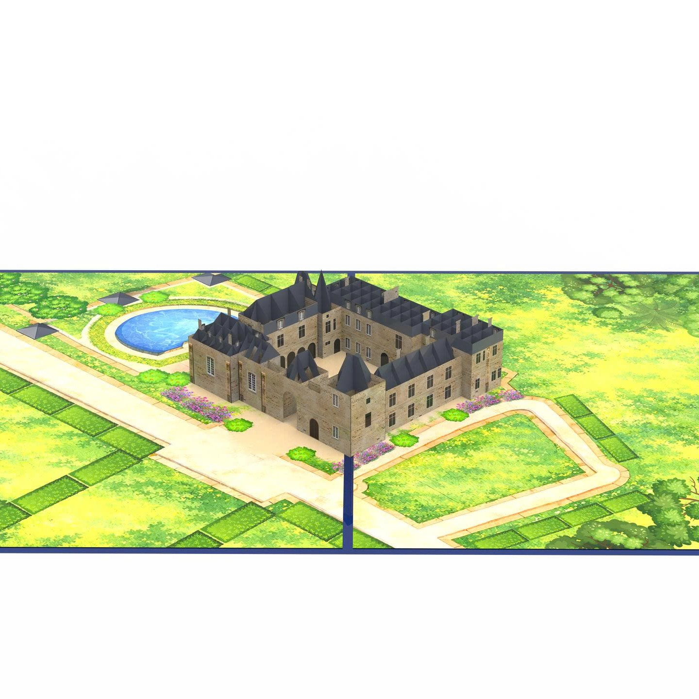 france castle pop up card france castle pop up card