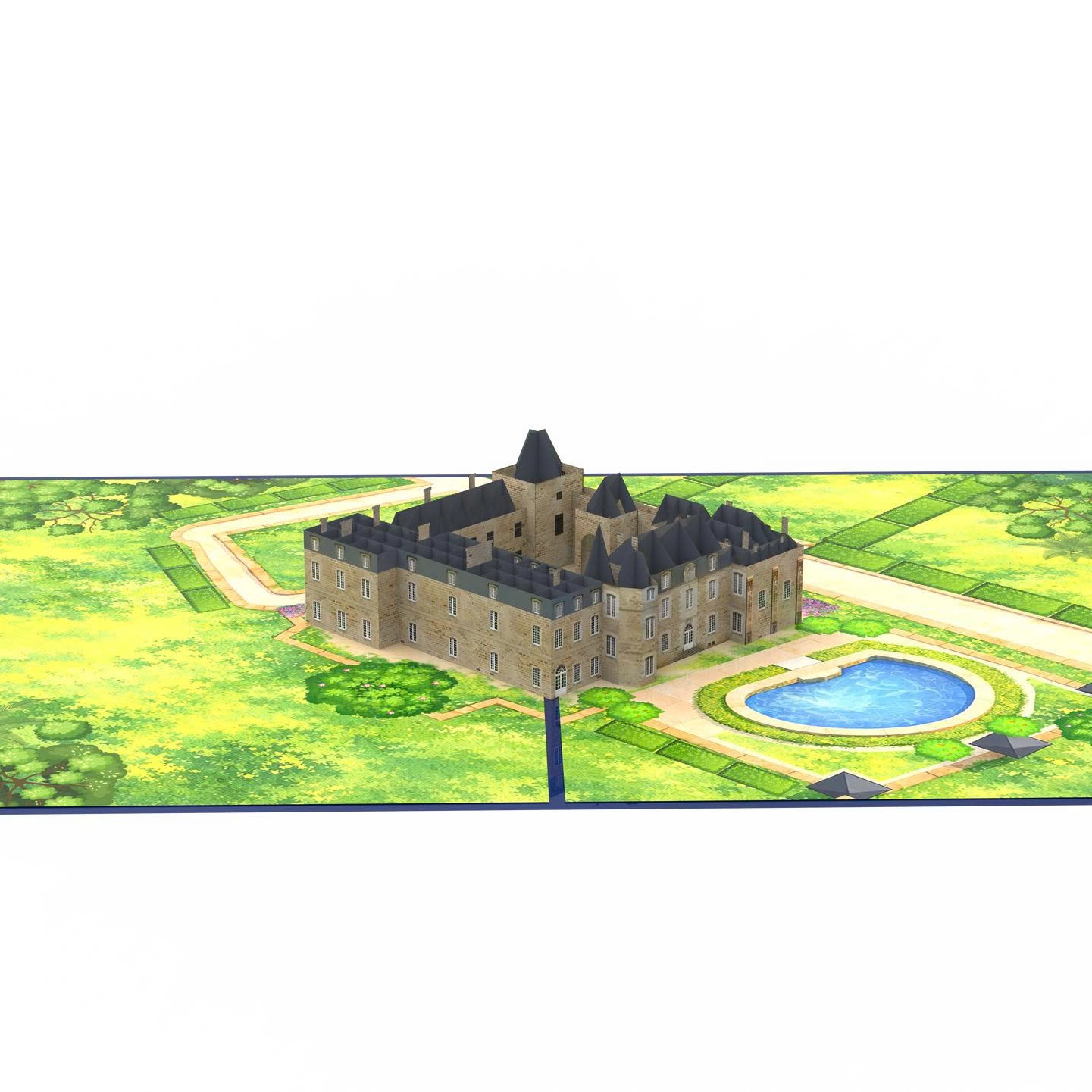 france castle pop up card france castle pop up card