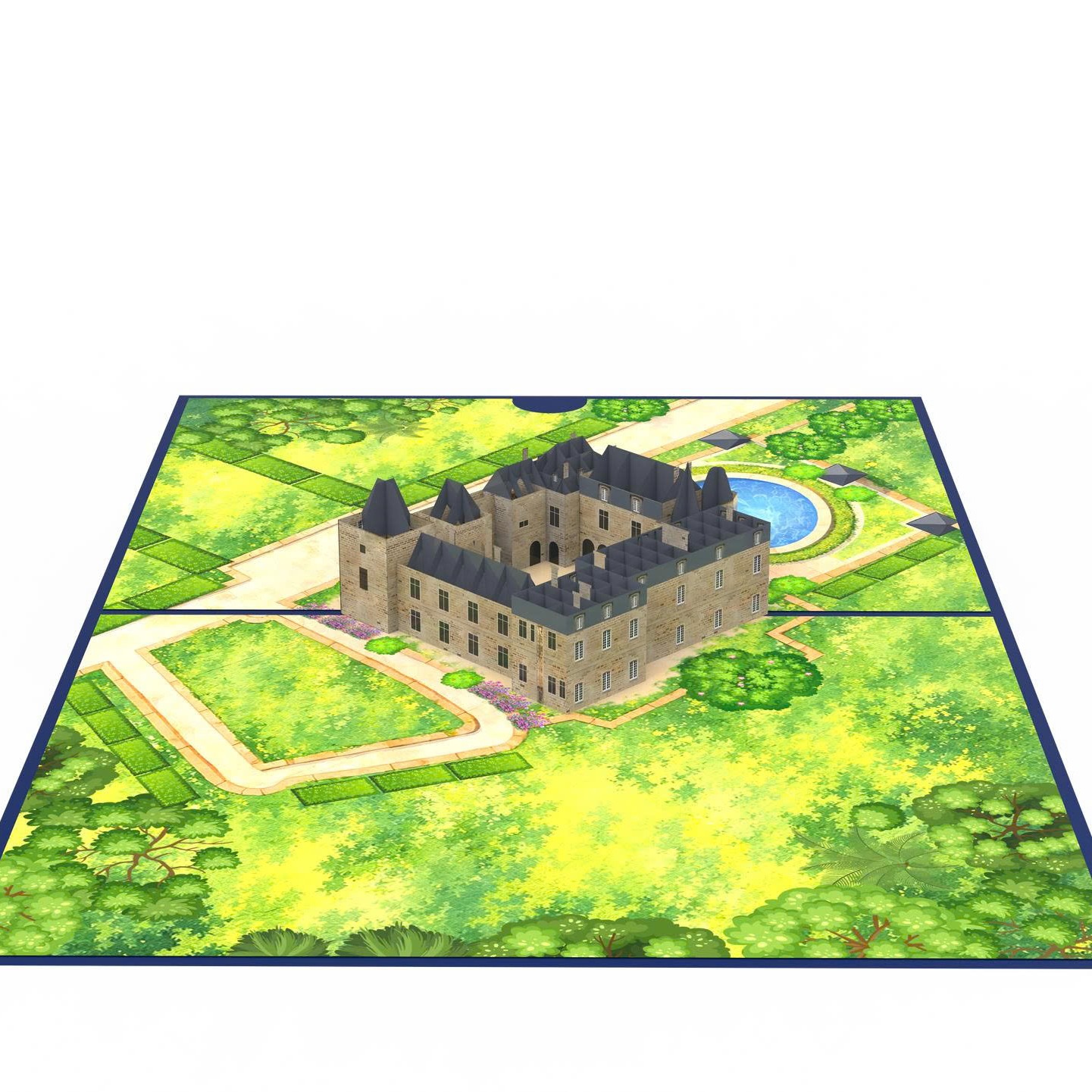 france castle pop up card france castle pop up card