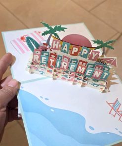 happy retirement pop up card