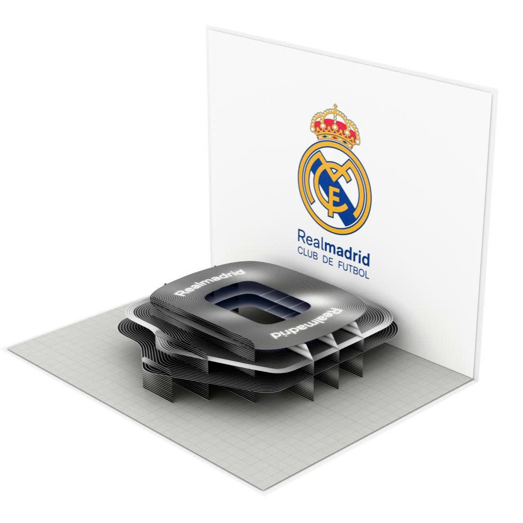 new REAL MADRID Santiago Bernabeu 3D POP UP CARD new REAL MADRID Santiago Bernabeu 3D POP UP CARD