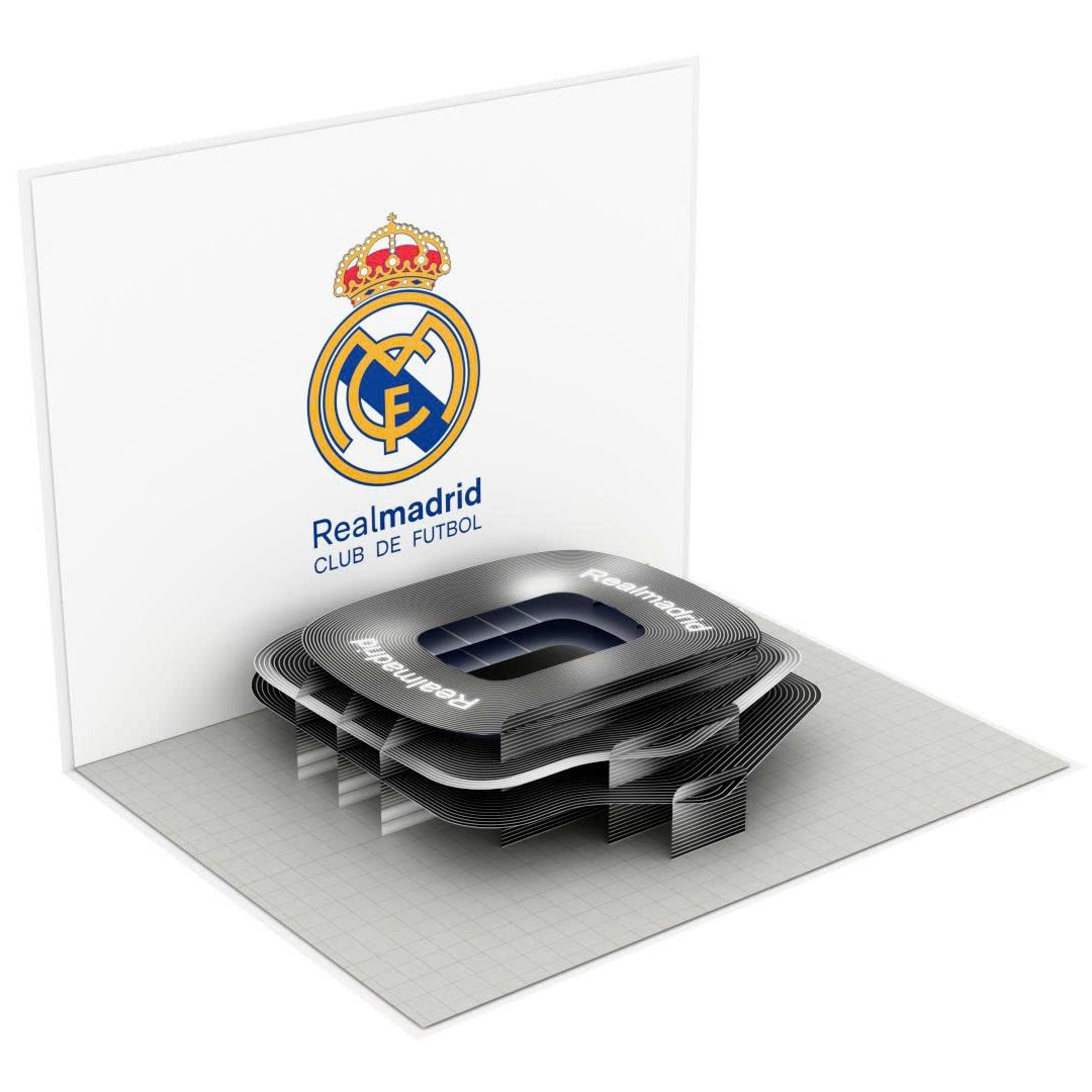NEW REAL MADRID Santiago Bernabeu 3D POP UP CARD new REAL MADRID Santiago Bernabeu 3D POP UP CARD