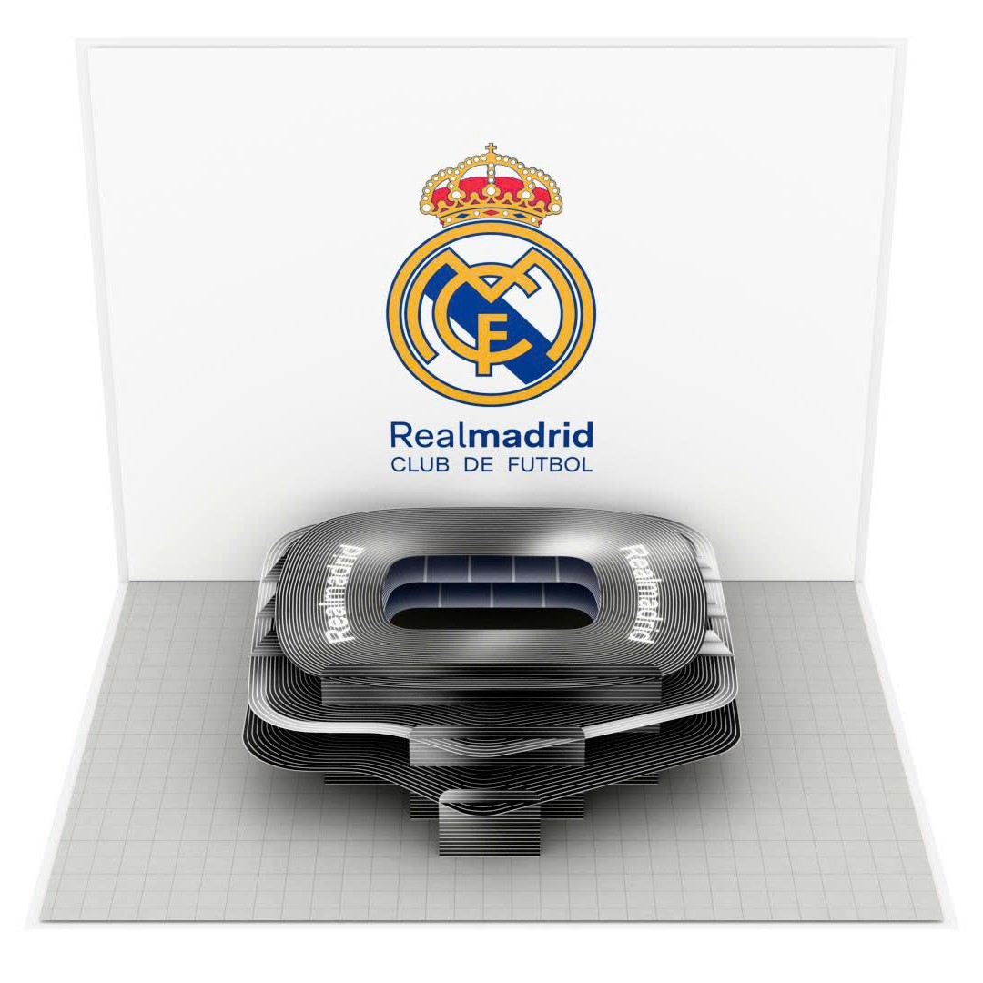 new REAL MADRID Santiago Bernabeu 3D POP UP CARD new REAL MADRID Santiago Bernabeu 3D POP UP CARD