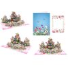 White Daisy Garden with Butterflies 3D Card