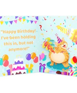 Sound & Shake Cat Birthday Card