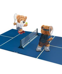 Tennis Players 3D Pop Up Greeting Card