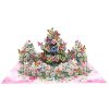White Daisy Garden with Butterflies 3D Card